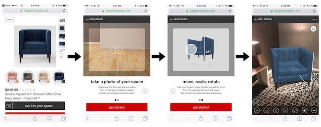 Target augmented reality shopping