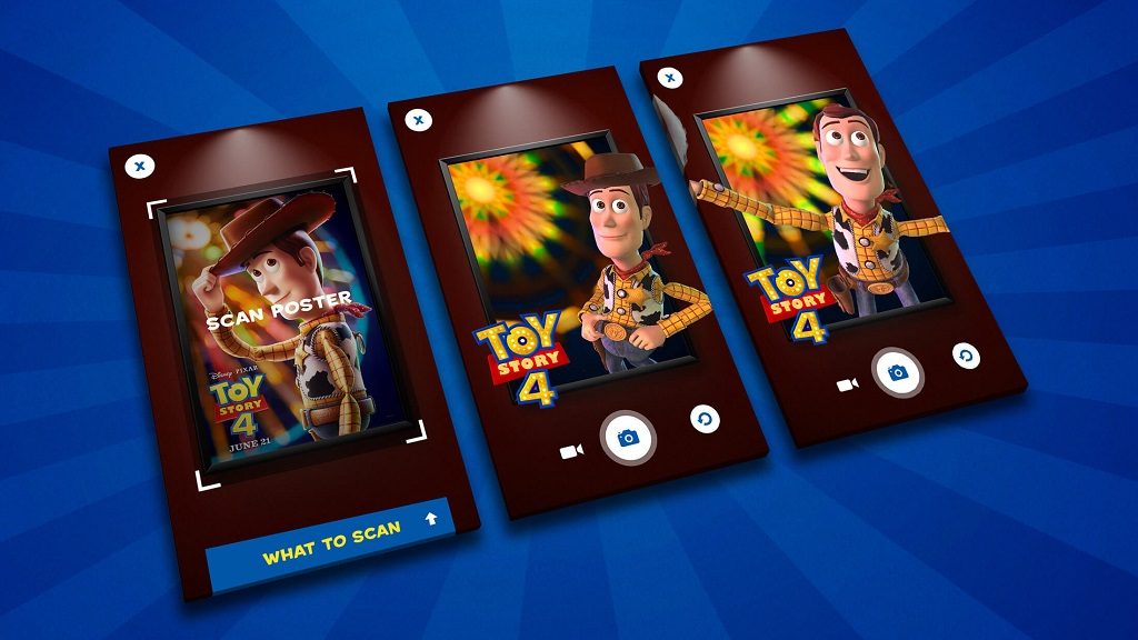 toy story 4 AR app movie poster