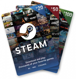 Steam gift cards