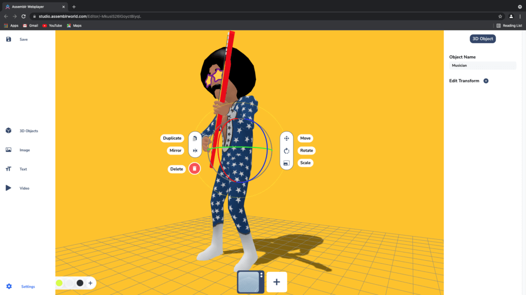 Assemblr Studio Web - web-based AR creator