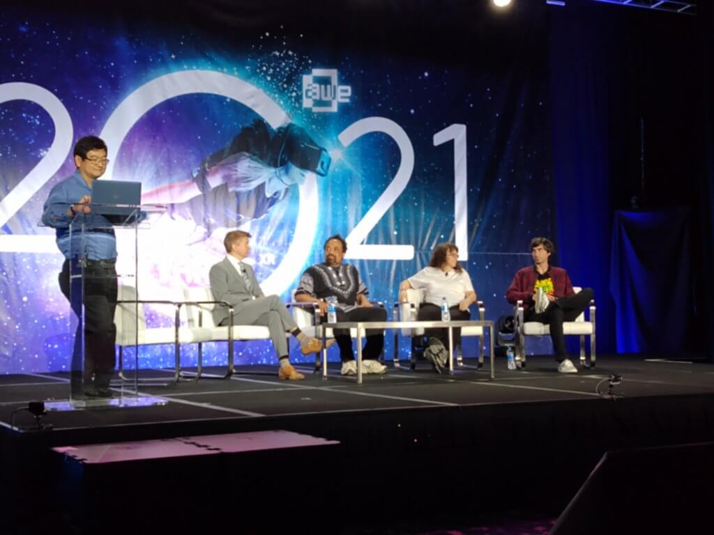 Dean Takahashi, Tommy Palm, David Levitt, Sonya Haskins, and Patrick Hackett AWE 2021