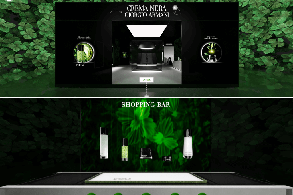 Armani Skincare virtual store by ByondXR- e-commerce in the metaverse