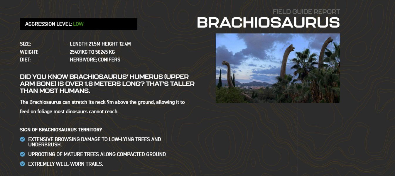 Dinotracker AR app field guide