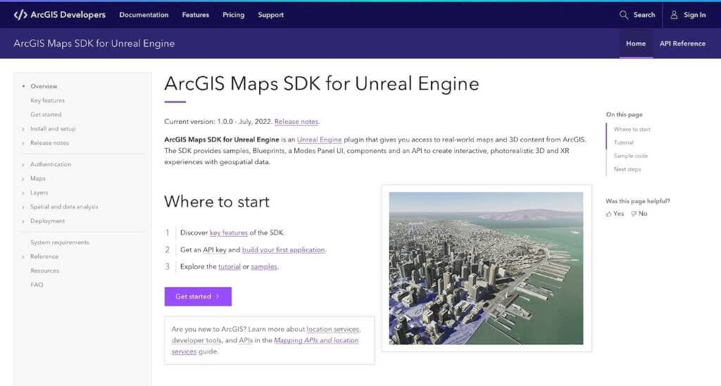 ArcGIS Maps SDK for Unreal Engine - documentation